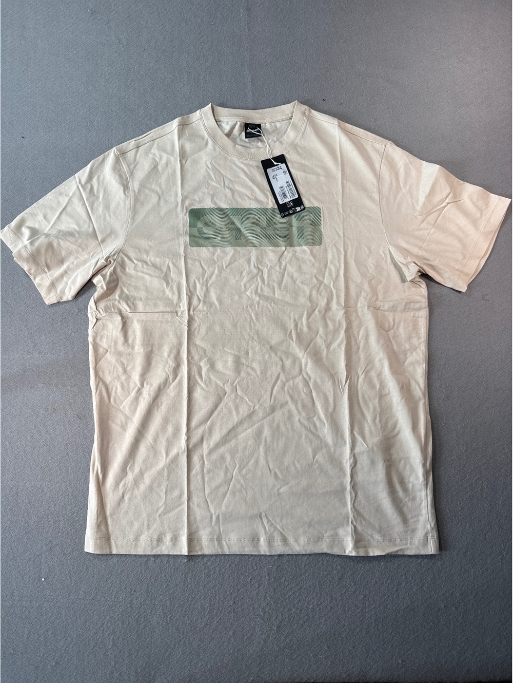 Oakley Men's XL Beige Graphic Logo T-Shirt New with Tags